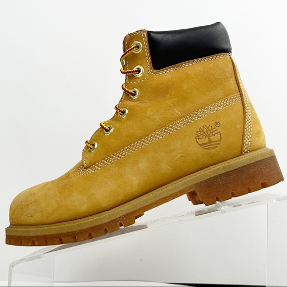 Timberland Junior Premium 6” Waterproof Boot Wheat Nubuck Size 5.5 - Picture 5 of 8